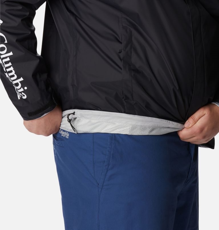 Men's Columbia PFG Storm Jackets Black | Plus Size CA-P1805